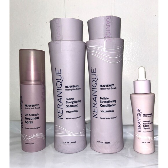 KERANIQUE REJUVENATE 4 pcs LOT Shampoo Conditioner Treatment Spray Scalp Serum - Picture 3 of 6